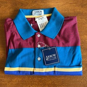 Vintage Arrow short sleeve polo, size Large
